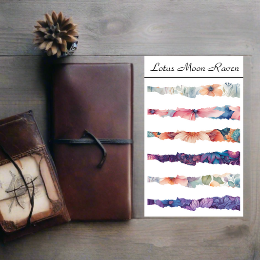 Whimsical Flowers Washi Deco