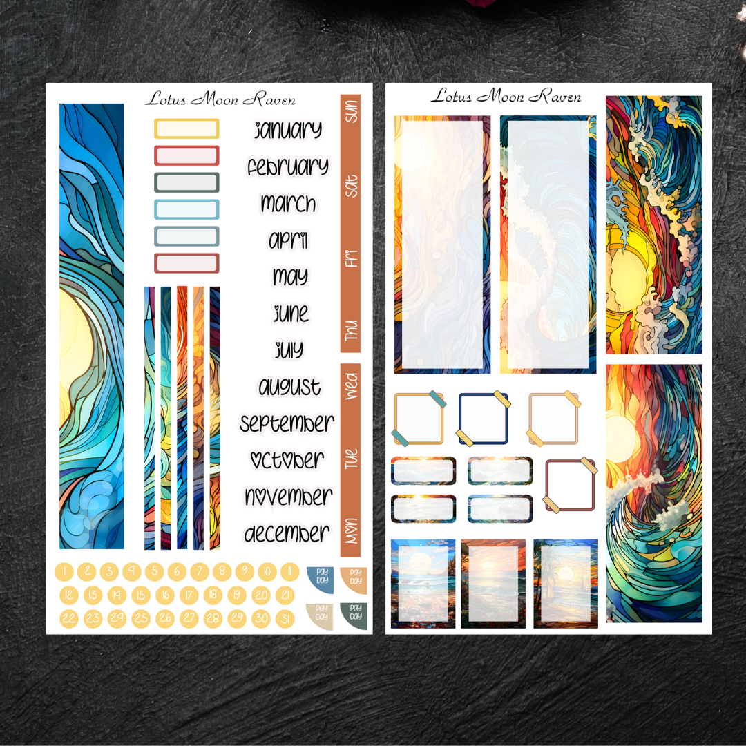 Stained Glass Beach Hobo Weeks Monthly Kit