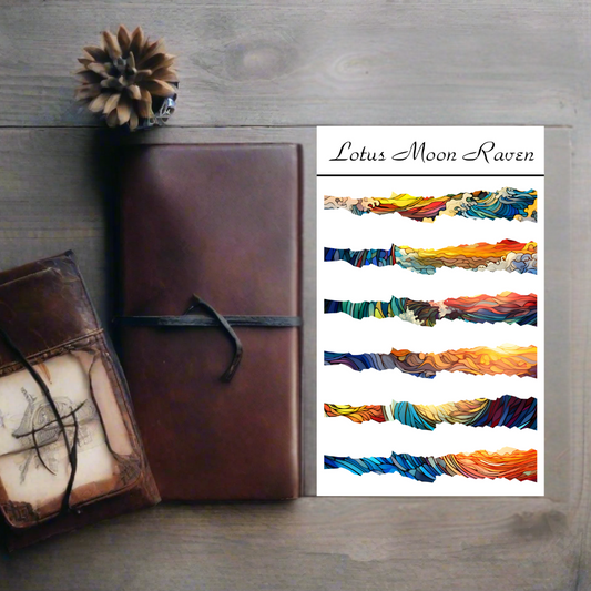 Stained Glass Beach Washi Deco