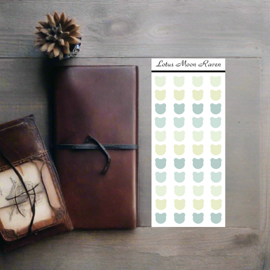 Green Tea Dot Stickers