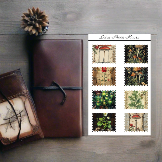 Apothecary Postage Stamp Style