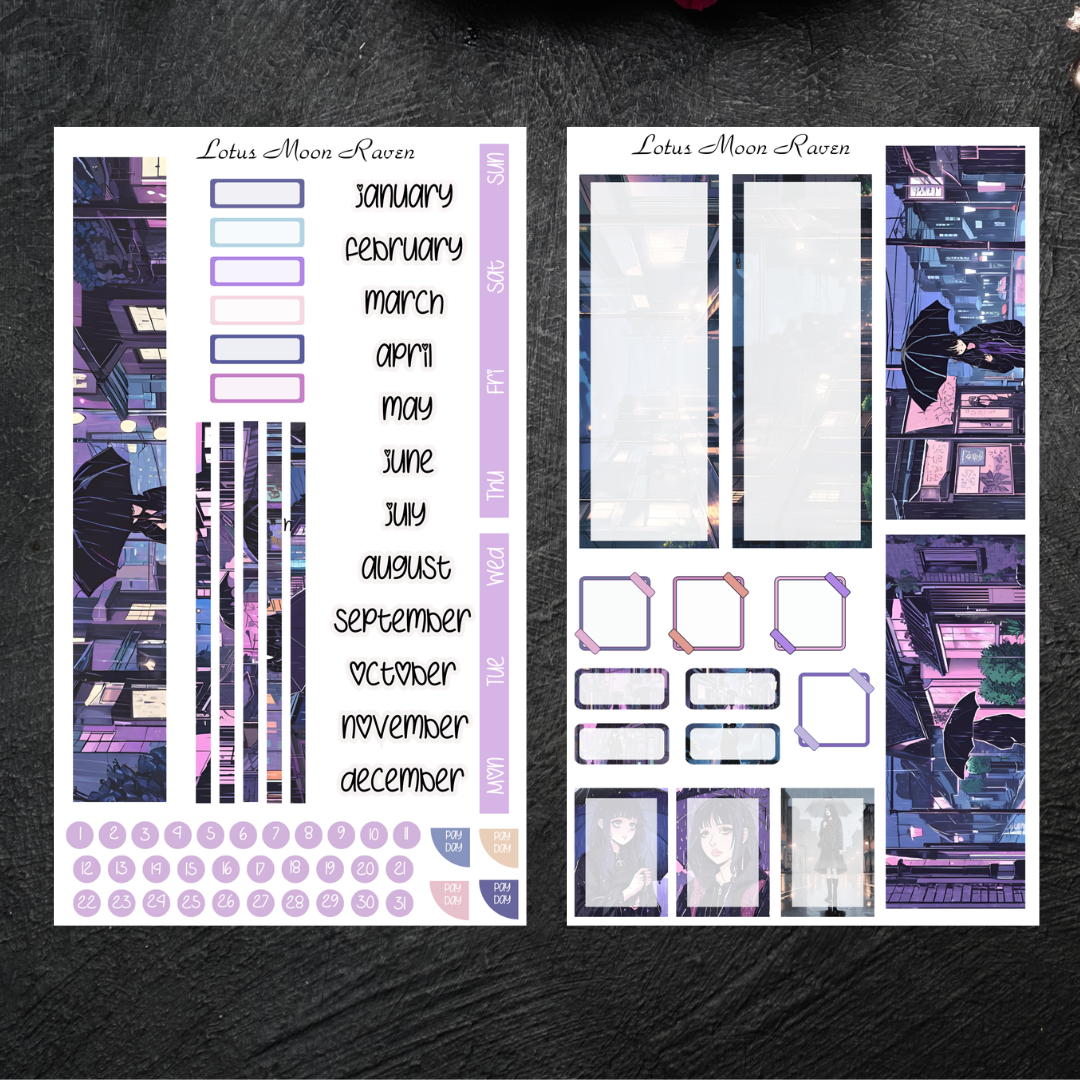 Rainy Days Hobo Weeks Monthly Kit