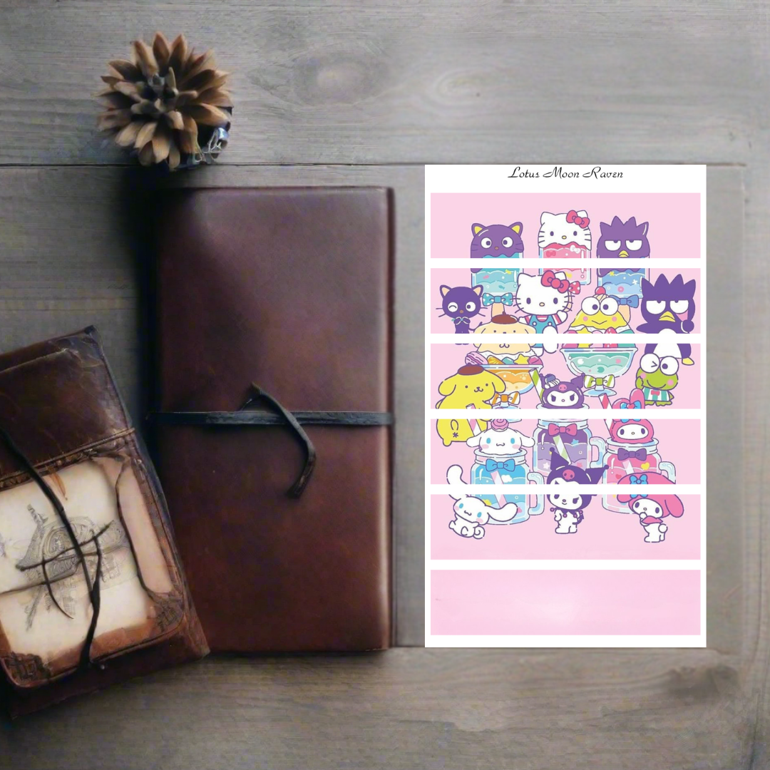 Pretty Kitty and Friends Drinks Pocket Scene Sheet