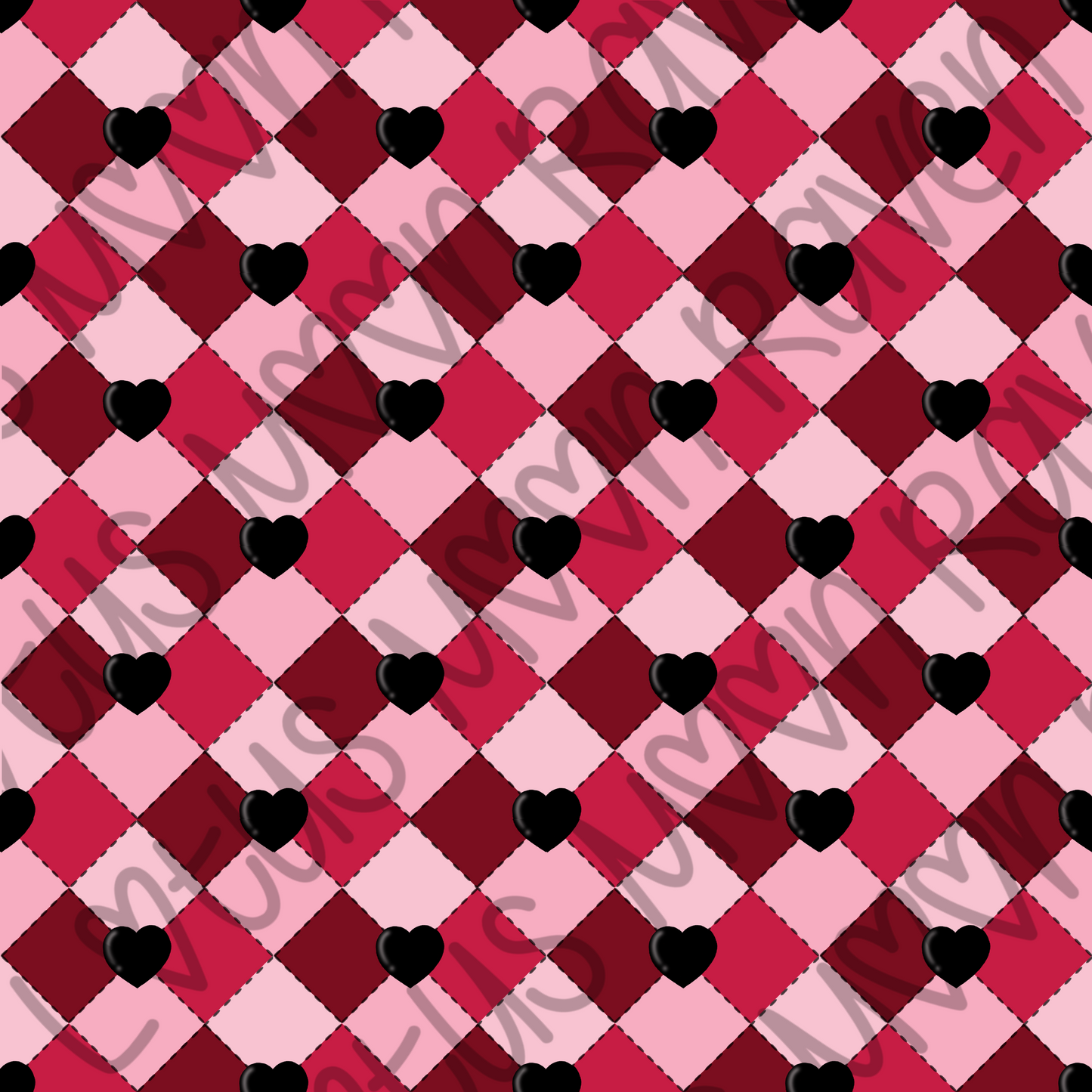 Black Heart Quilt Papers