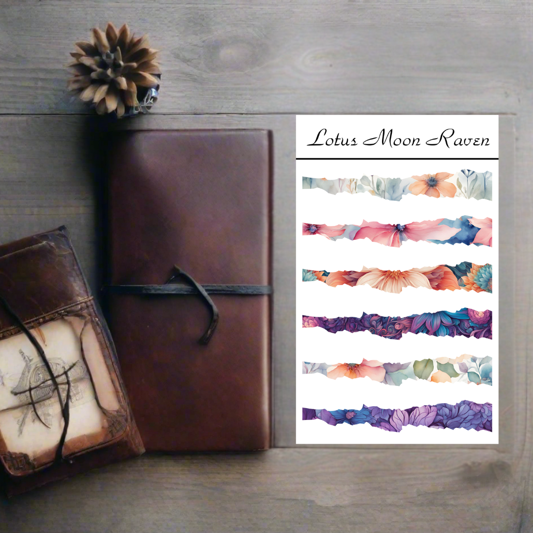 Whimsical Flowers Washi Deco
