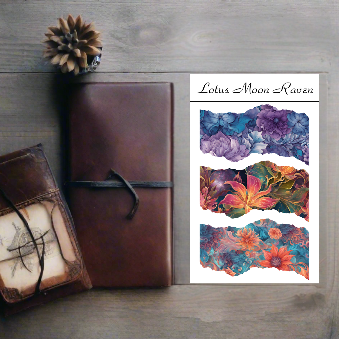 Whimsical Flowers Washi Deco