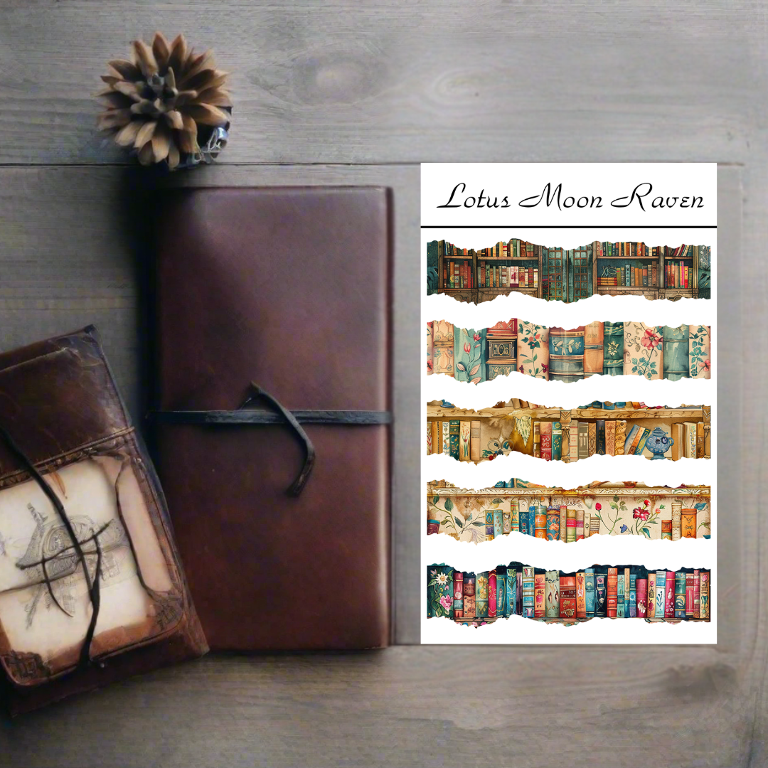 Bookshelf Washi Deco