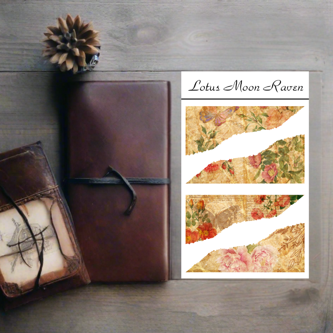 Vintage Flowers Washi Deco