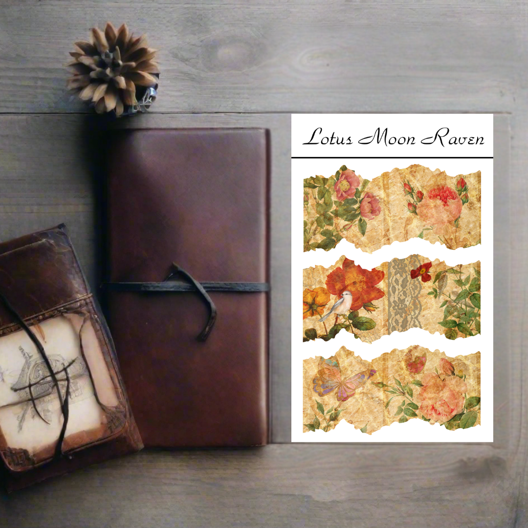 Vintage Flowers Washi Deco