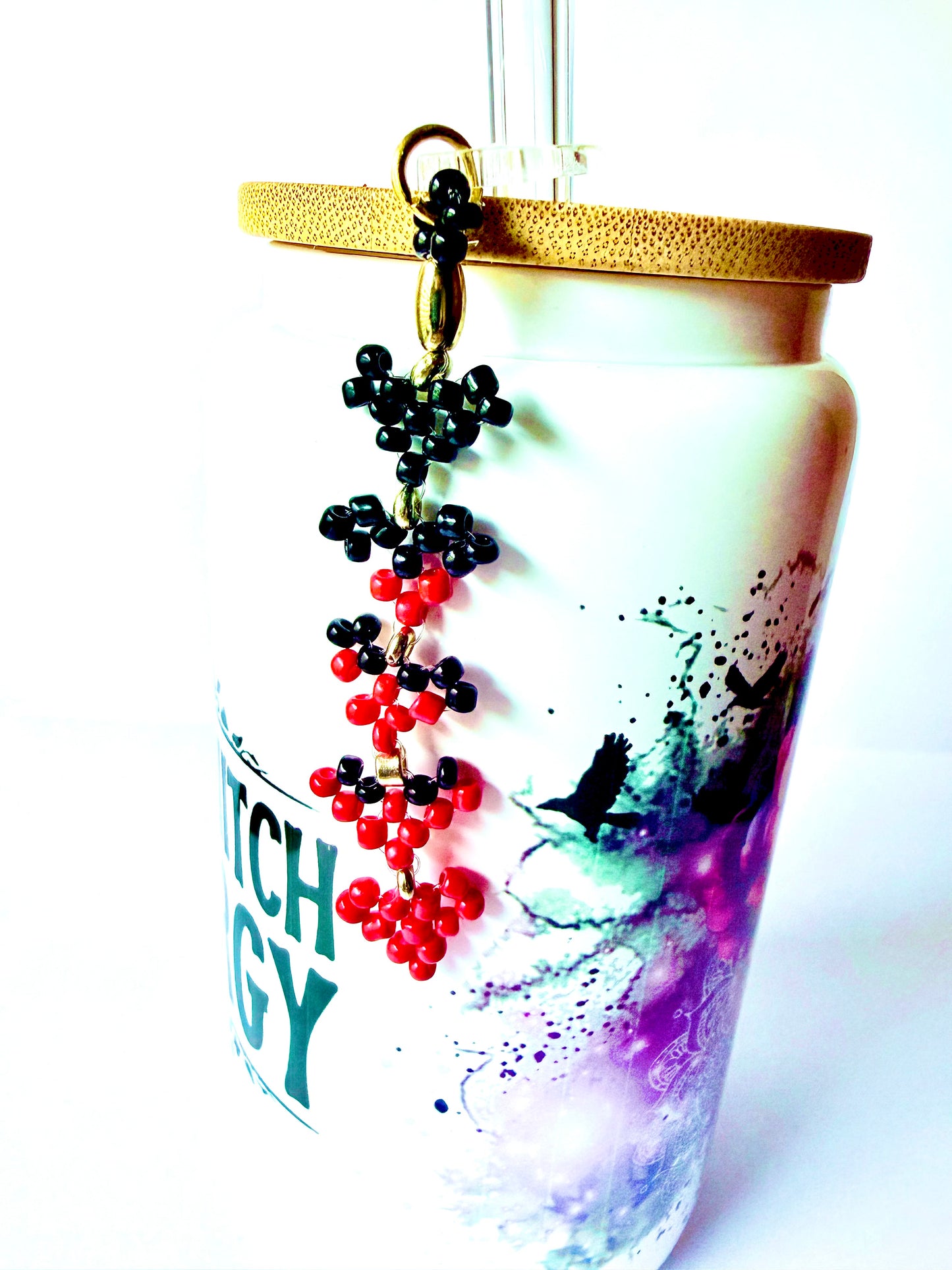 Pixel Hearts Loading Straw Charm