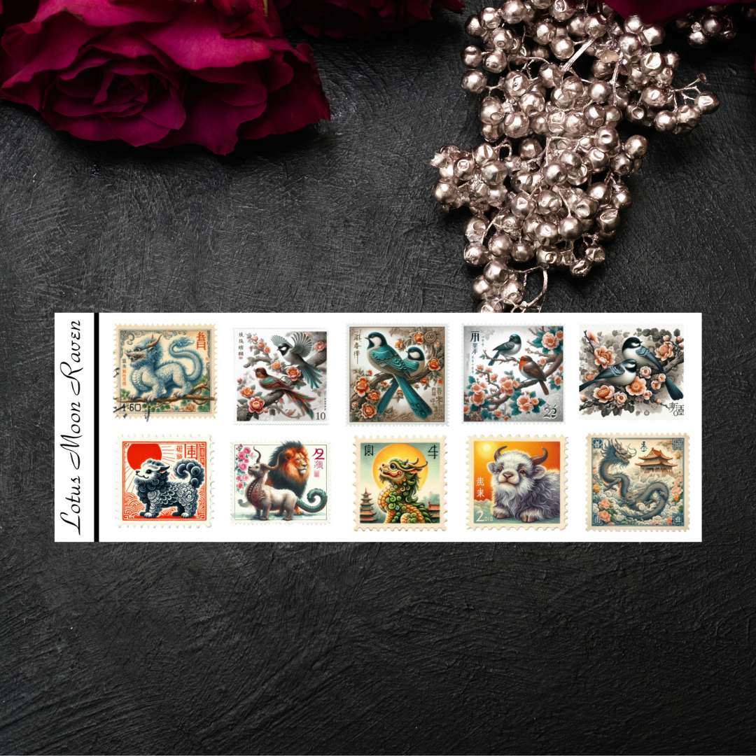 Dragon and Bird Stamp Booklet Style Sheet