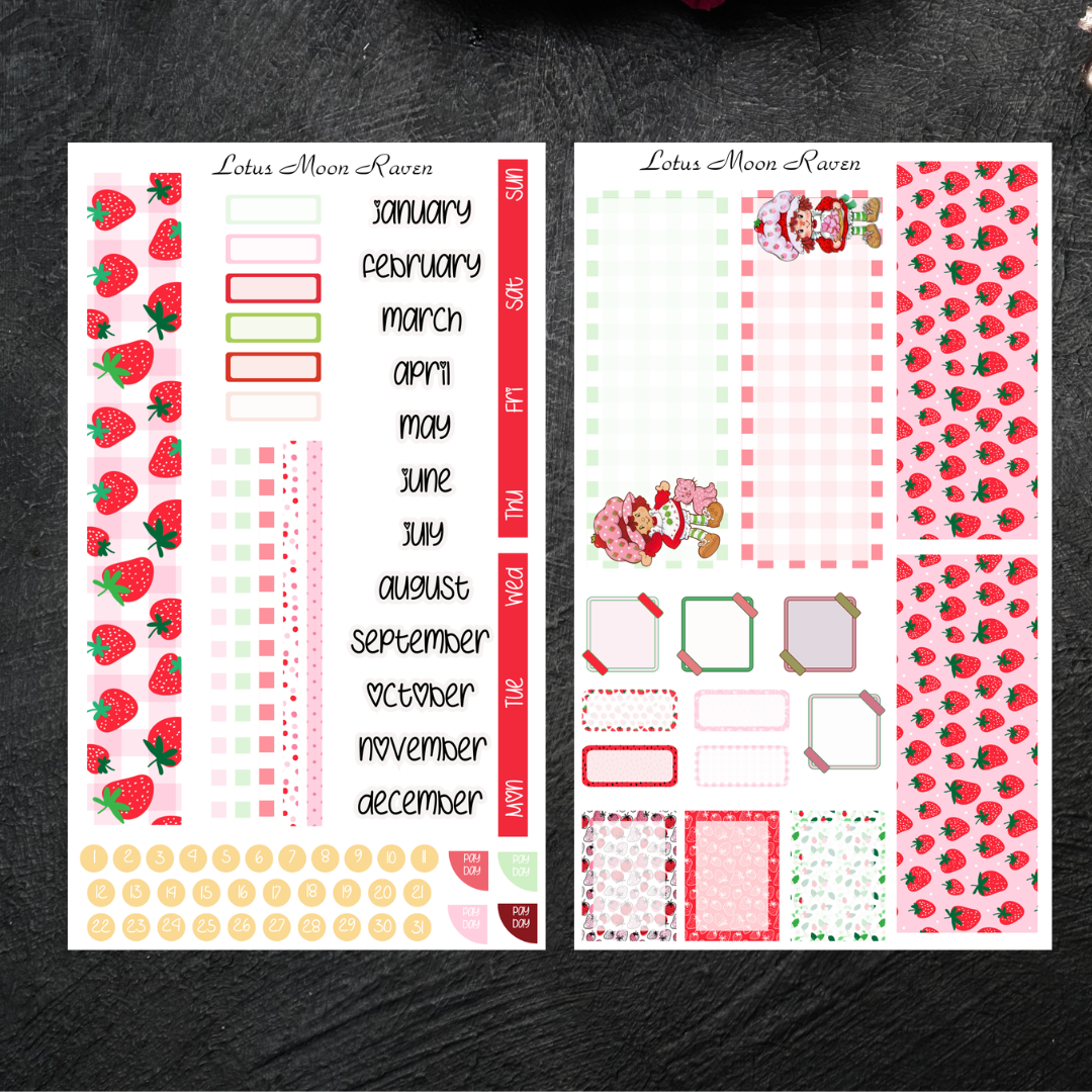 Little Miss Strawberry Hobo Weeks Monthly Kit