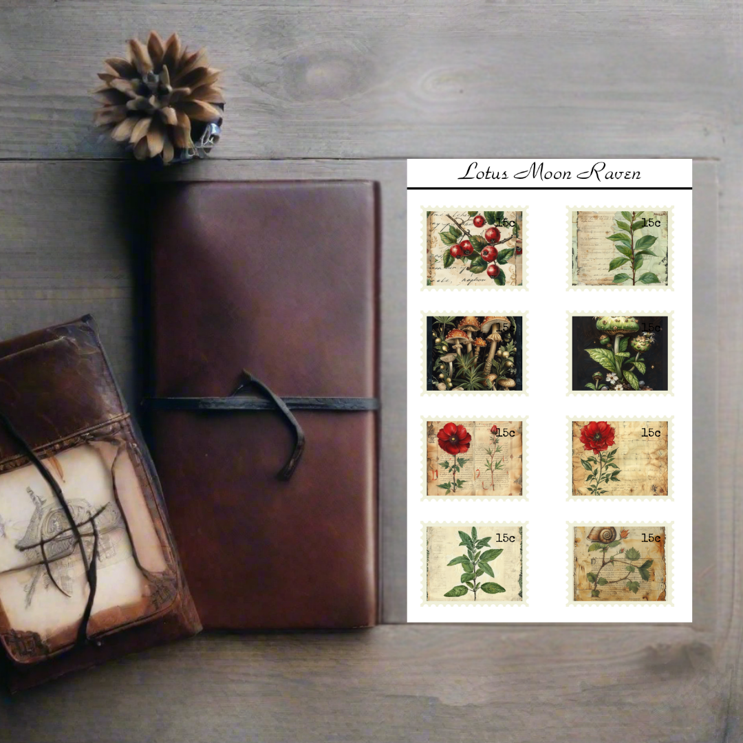 Apothecary Postage Stamp Style