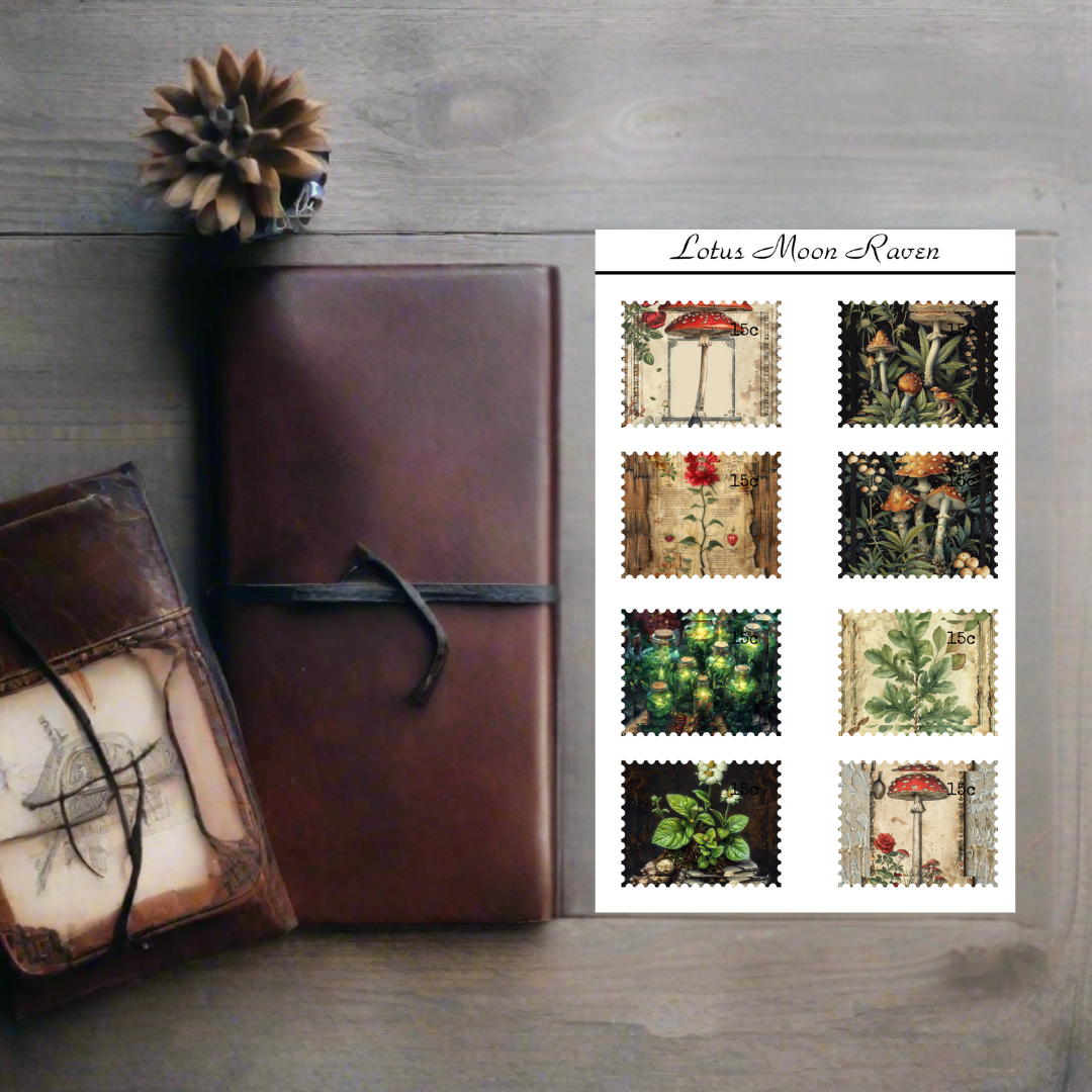 Apothecary Postage Stamp Style