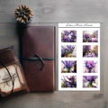 Lavender Fields Postage Stamp Style
