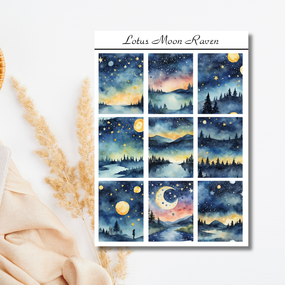 Watercolor Starry Sky Deco Boxes