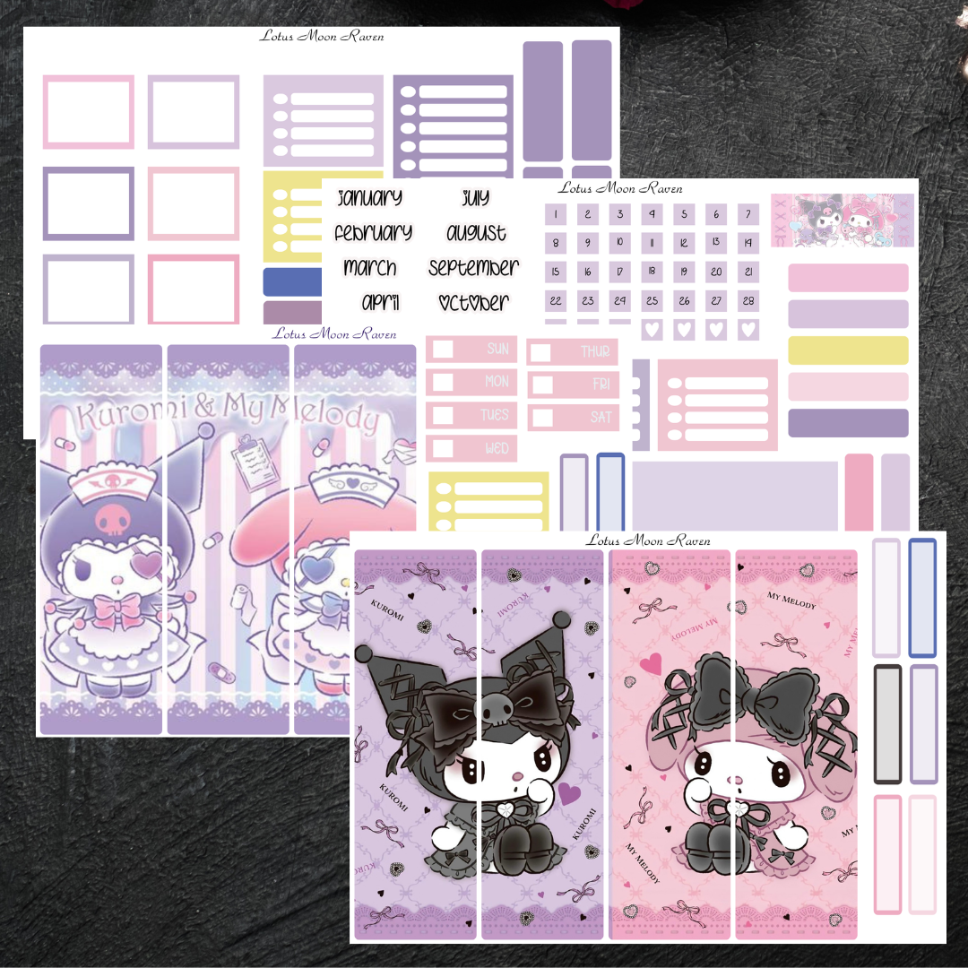 Lil Devil Rabbit and Lil Angel Rabbit Full Scene Hobo Cousin Kit