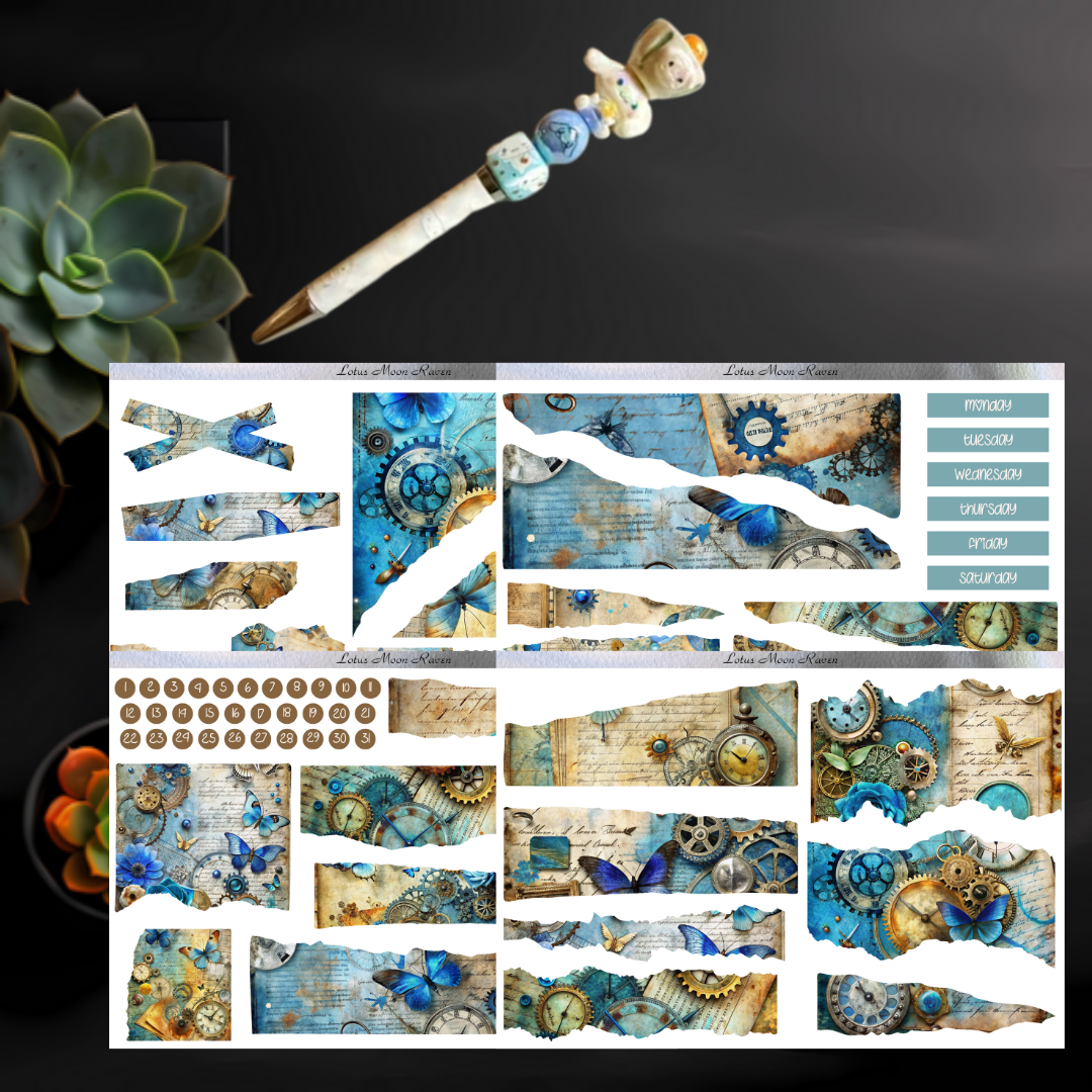 Steampunk Butterfly Journaling Kit