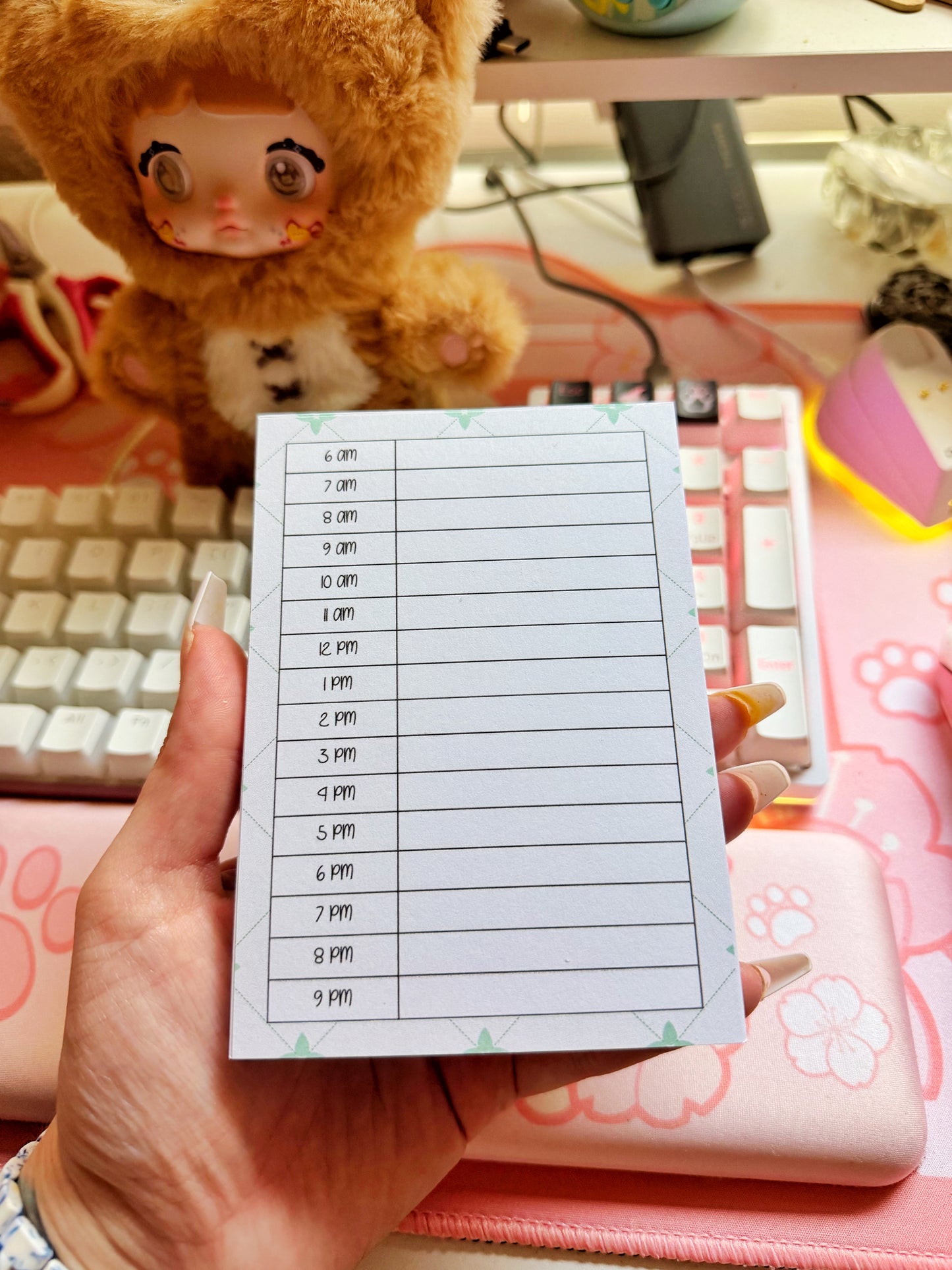 Green Timed Note Pad