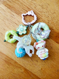 Summer fun kitty Keychain
