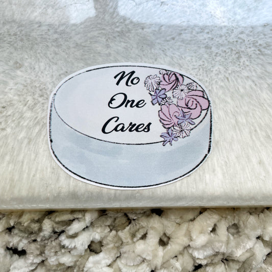 No One Cares Cake Die Cut