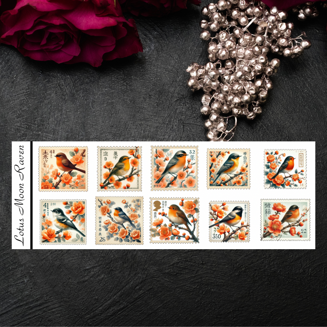 Petals and feathers Stamp Booklet Style Sheet