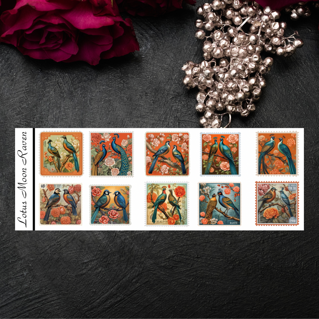 Petals and feathers Stamp Booklet Style Sheet