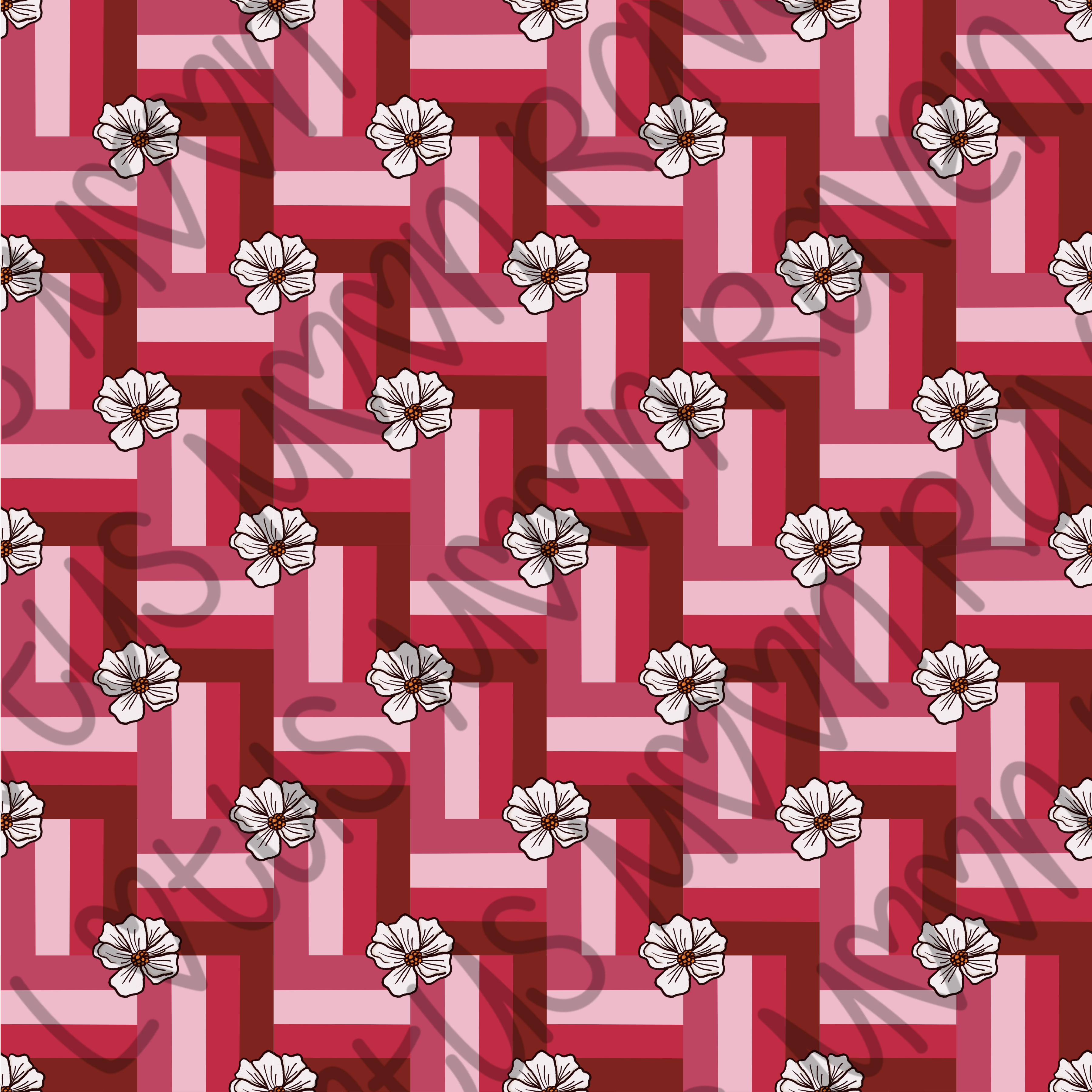 Striped Flowers Papers
