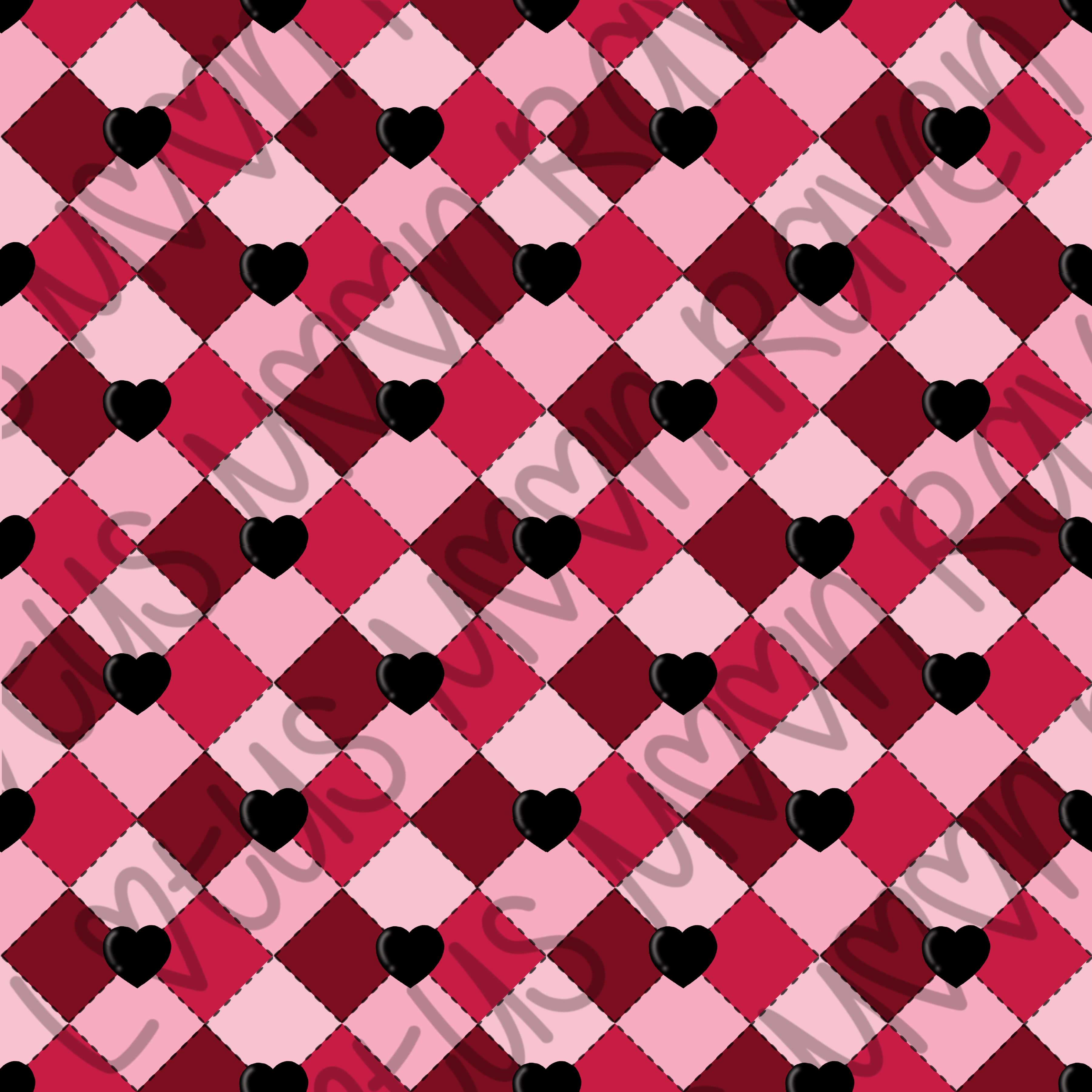 Black Heart Quilt Papers