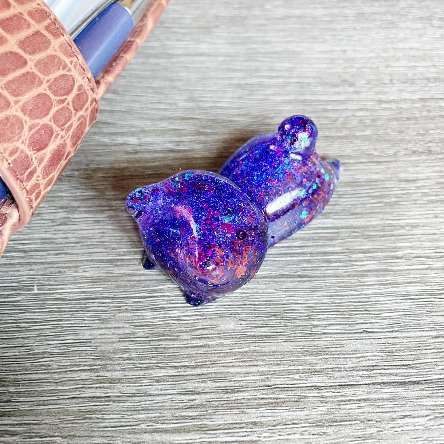 Purple Glitter Pen & Brush Rest